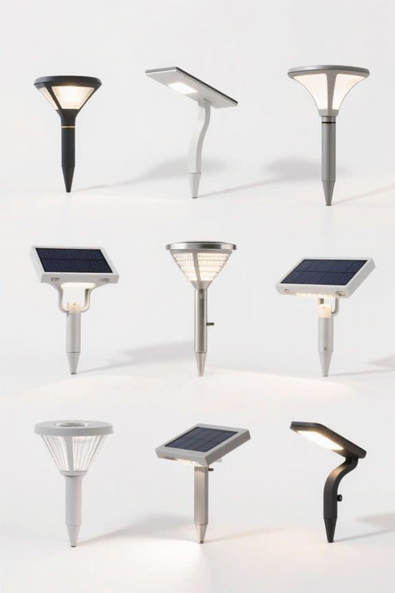 contemporary solar path lights