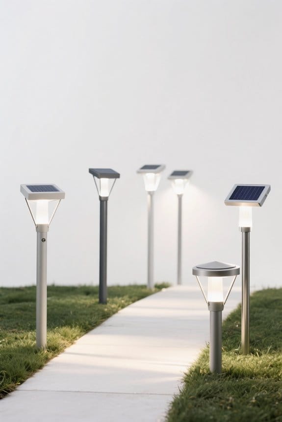 modern solar path lights