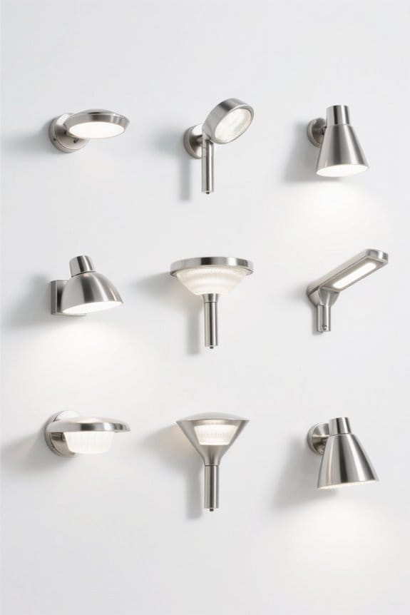 sleek stainless steel lighting