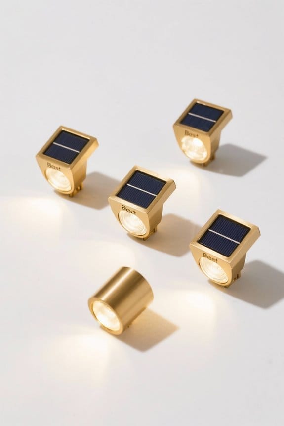 stylish brass solar lights