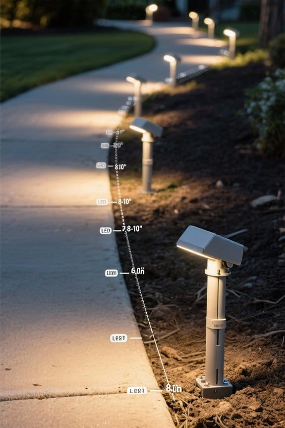 led path light spacing guidelines