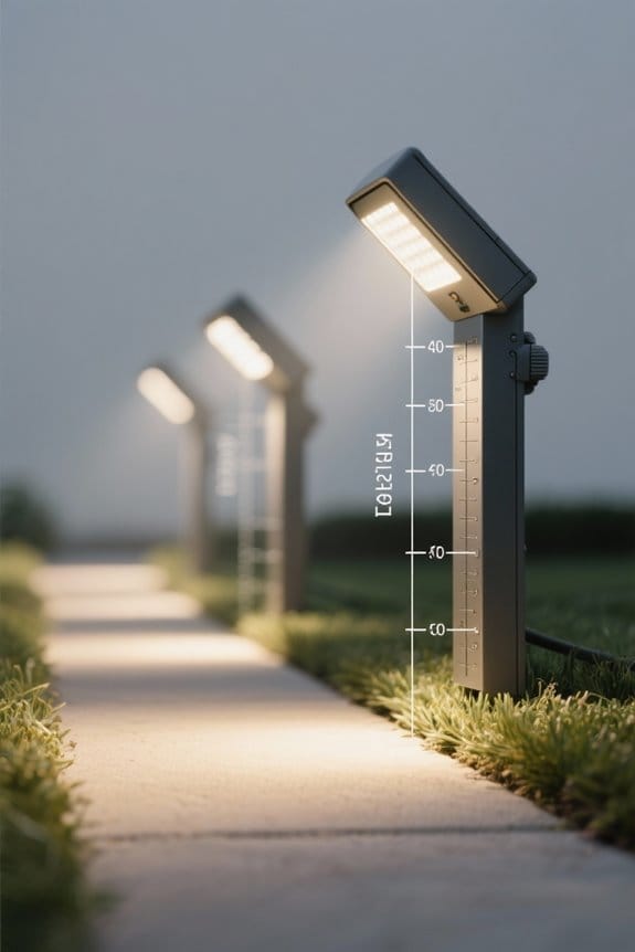 led path light spacing