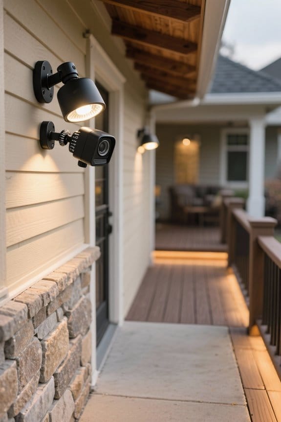 outdoor motion lighting placement