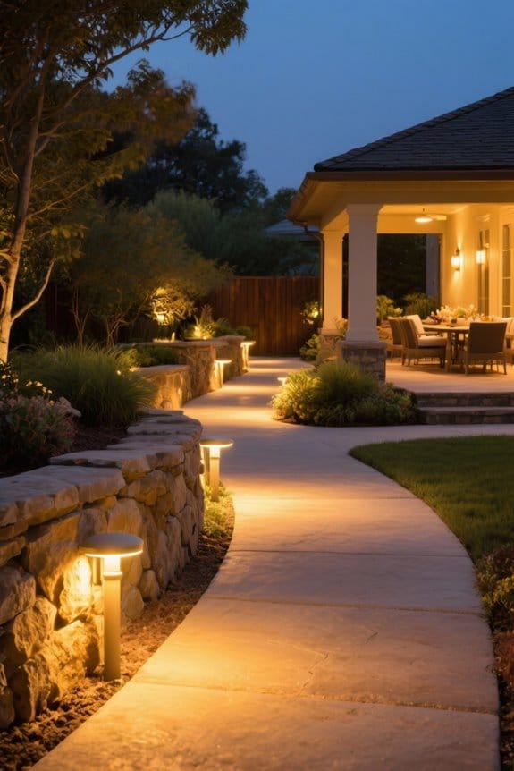 warm white path lighting
